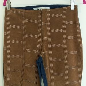 Express Blues jeans flair jean blue and faux suede